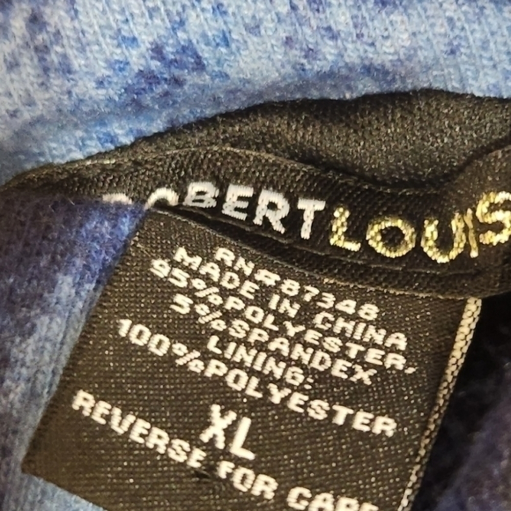 NWT Robert Louis Pull-on Lined Blue Black Skirt, tie dye - Picture 4 of 5